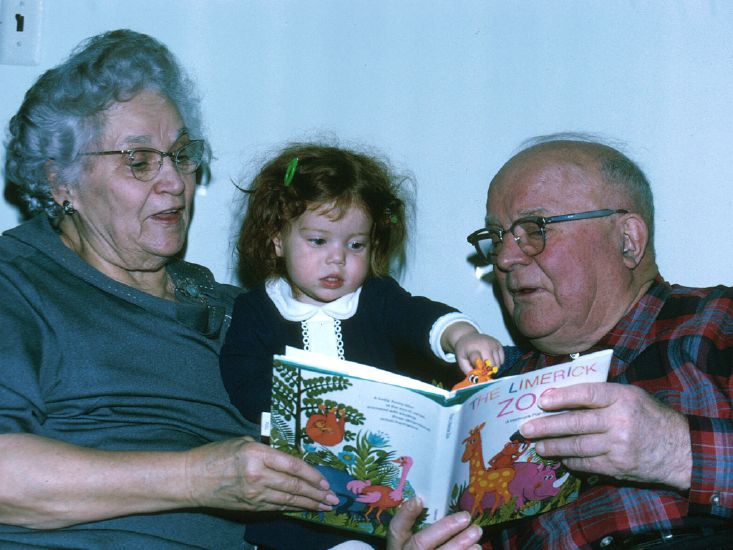 Anita reading with the Roys